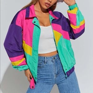 90s Color Block Windbreaker
